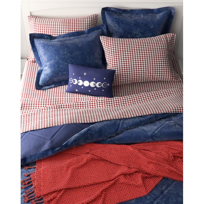 Ratuti 250 Thread Count Plaid 100% Cotton Sheet Set