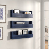 Riari Rectangle Pine Wood Floating Wall Shelf (Set of 3)