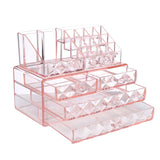 Kye Diamond Pattern Display Cosmetic Organizer