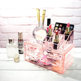 Kye Diamond Pattern Display Cosmetic Organizer