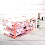 Kye Diamond Pattern Display Cosmetic Organizer
