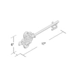 Thionte Castle Key Gray Metal Wall Decor