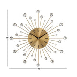Lare Sunburst Iron 15" Wall Clock