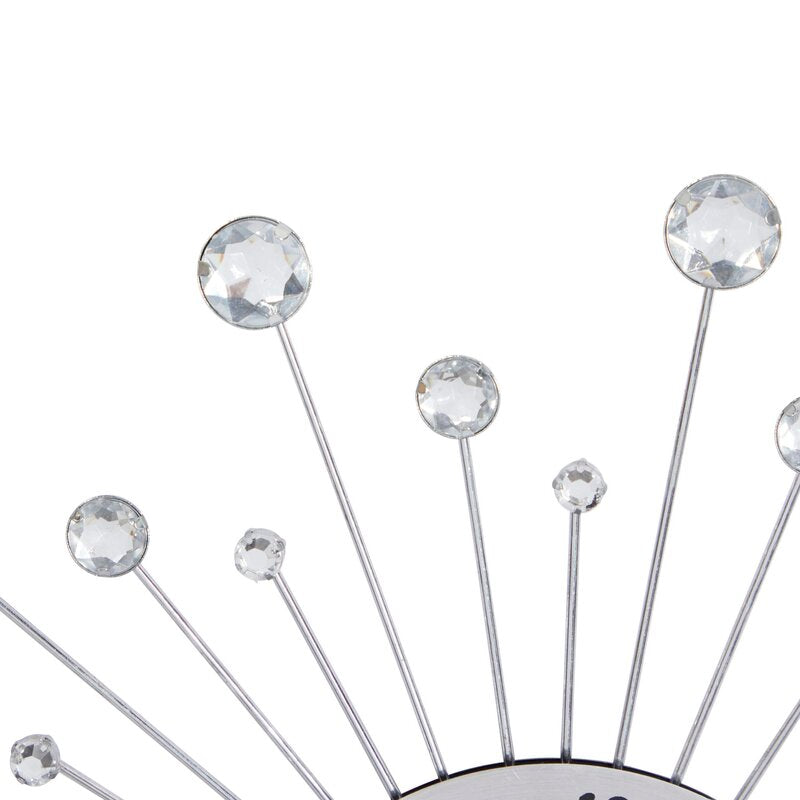 Lare Sunburst Iron 15" Wall Clock