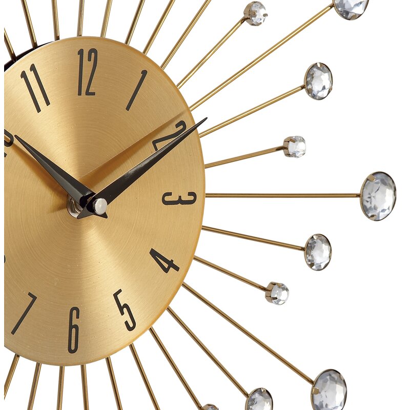 Lare Sunburst Iron 15" Wall Clock