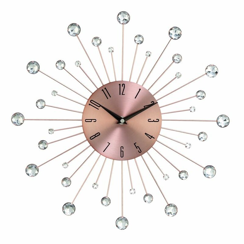 Lare Sunburst Iron 15" Wall Clock
