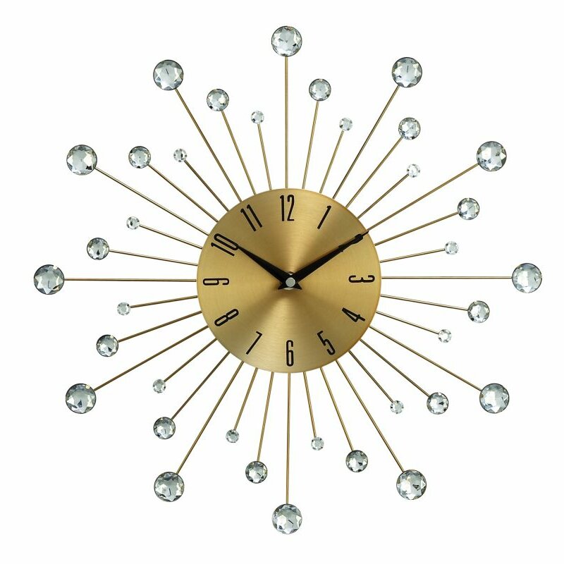 Lare Sunburst Iron 15" Wall Clock
