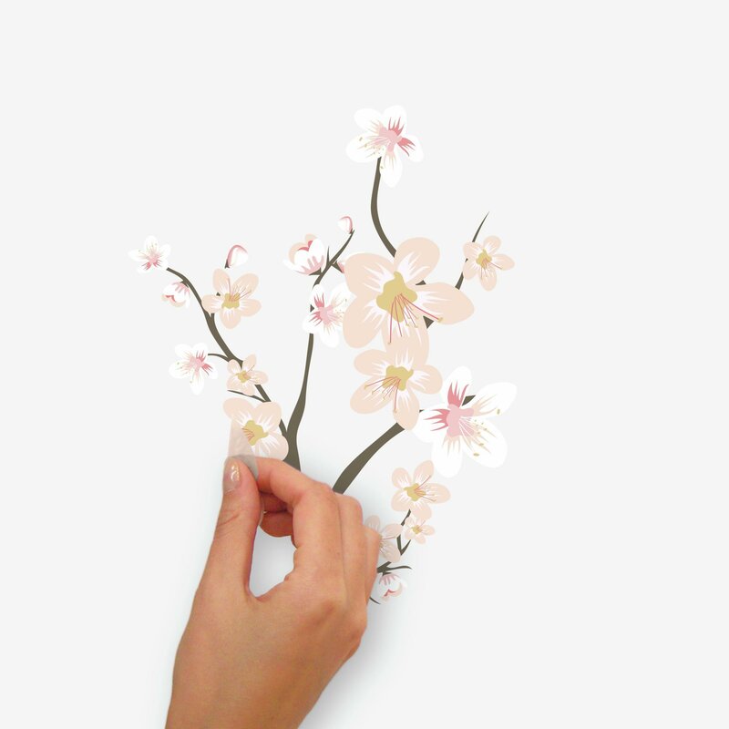 Adib Cherry Blossom Branch Peel and Stick Giant Wall Decal