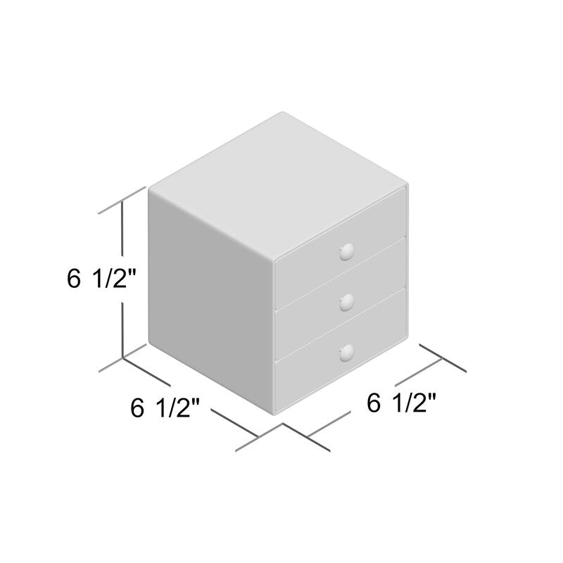 Loulou Plastic White Cosmetic Organizer