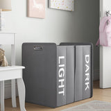 Sanmar Collapsible Folding Double Bin Laundry Hamper