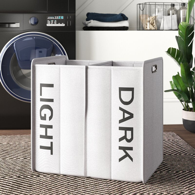 Sanmar Collapsible Folding Double Bin Laundry Hamper