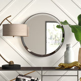 Blicqa Round Bronze Beveled Accent Mirror