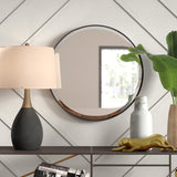 Blicqa Round Bronze Beveled Accent Mirror
