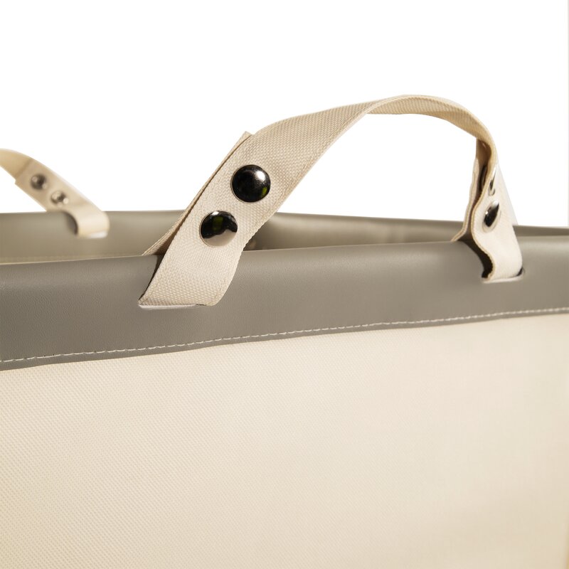 Puloupe Metal Natural White/Gray Laundry Hamper