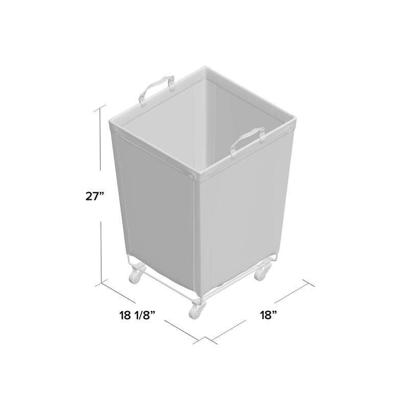 Puloupe Metal Natural White/Gray Laundry Hamper