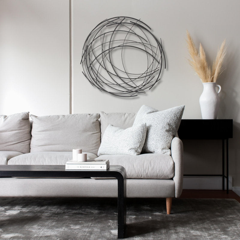 Zeaji Contemporary Abstract Decorative Round Wall Decor