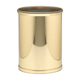 Desand Stainless Steel Gold Round 3.25 Gallon Waste Basket