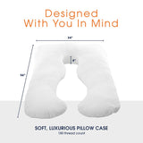 Kowenka Hypoallergenic Down Alternative U Shaped Fiber Pregnancy Pillow