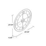 Nitedel Skeleton Round Antique Gold 21.25" Wall Clock