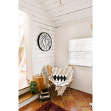 Tutome Oversized White/Black Round 24" Wall Clock