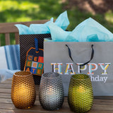 Salgre Dotted Citronella Scented Flame Jar Candle (Set of 3)