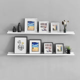 Kyrman 2 Piece Rectangle Wood Floating Shelf (Set of 2)