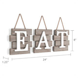 Besui Indoor/Outdoor Eat Wood Wall Decor