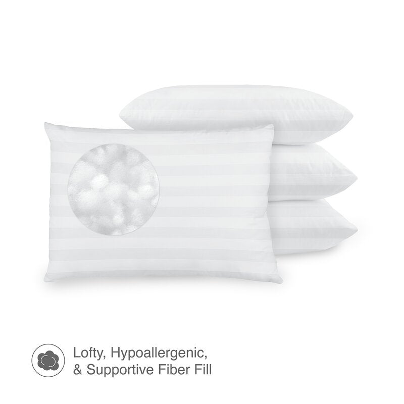 Nacra Eco Classic Bed Fiber Plush Support Pillow (Set of 4)