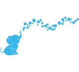 Lostal Elephant Bubbles Nursery Room Removable Wall Decal
