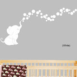 Lostal Elephant Bubbles Nursery Room Removable Wall Decal