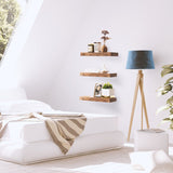 Rigua 3 Tier Rectangle Wood Floating Shelf