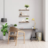 Rigua 3 Tier Rectangle Wood Floating Shelf