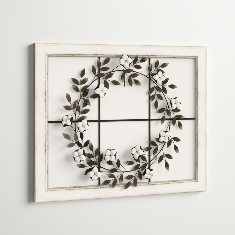 Lesaint Floral Wreath Ornamental Framed Wall Decor