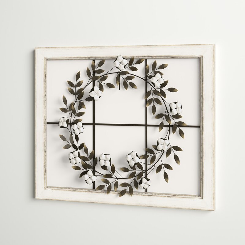Lesaint Floral Wreath Ornamental Framed Wall Decor