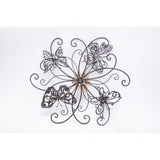 Piaway Flower and Butterfly Metal Wall Decor