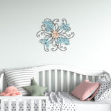 Piaway Flower and Butterfly Metal Wall Decor