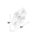 Piaway Flower and Butterfly Metal Wall Decor