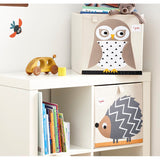 Sephmont Friendly Owl Children's FoldableFabric Storage Cube