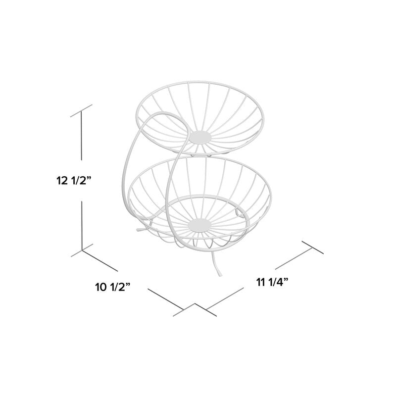 Rosa Stainless Steel Round Fruit Basket