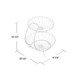Rosa Stainless Steel Round Fruit Basket