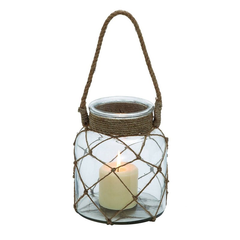 Guamsey Glass Tabletop Candle Holder & Lantern