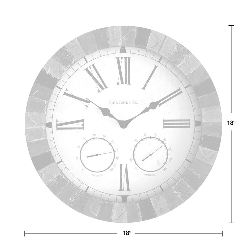 Kyripia Round Non-Ticking 14" Wall Clock
