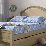 Markse 100% Cotton Snowflakes Flannel Sheet Set