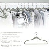 Rannersbad 100 Pcs Velvet Plastic Non-Slip Hanger