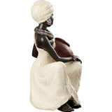 Gamslo African Black/White Woman Figurine