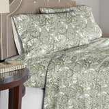 Rasao 170 Thread Count Paisley 100% Cotton Flannel Sheet Set