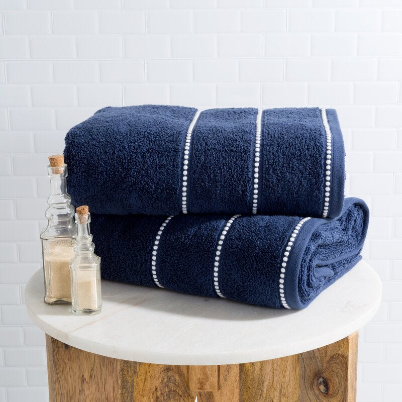 Fleur 2 Piece Classic 100% Cotton Bath Towel Set