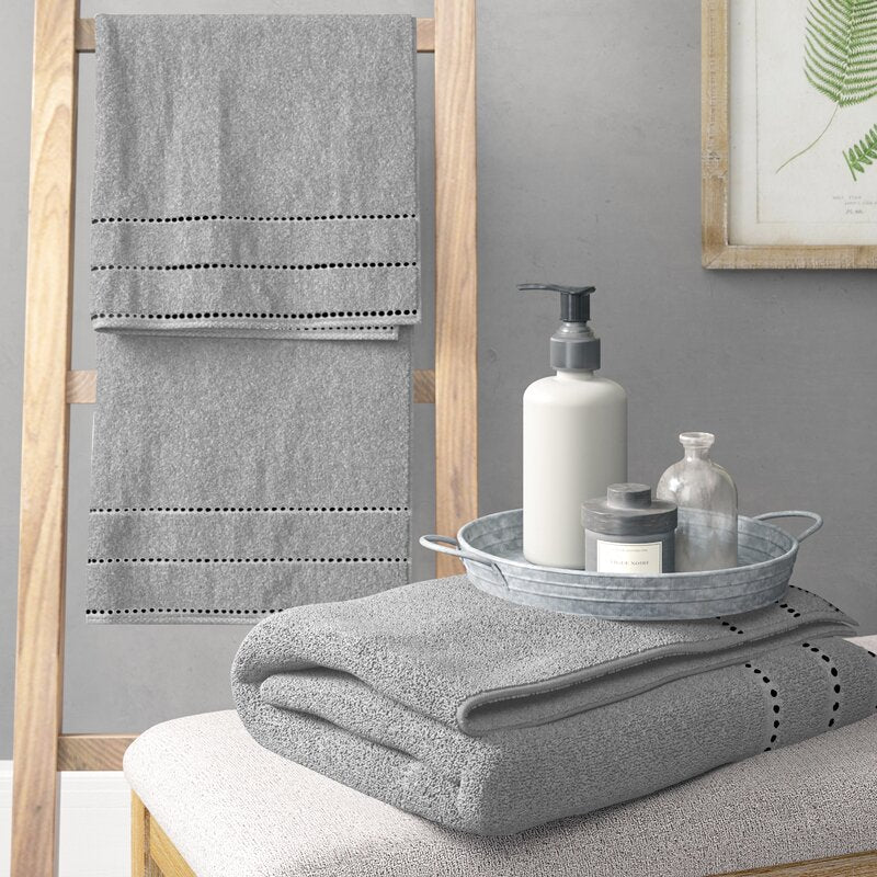Fleur 2 Piece Classic 100% Cotton Bath Towel Set