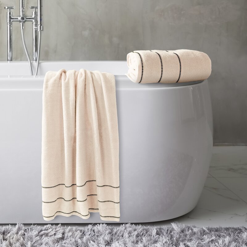 Fleur 2 Piece Classic 100% Cotton Bath Towel Set