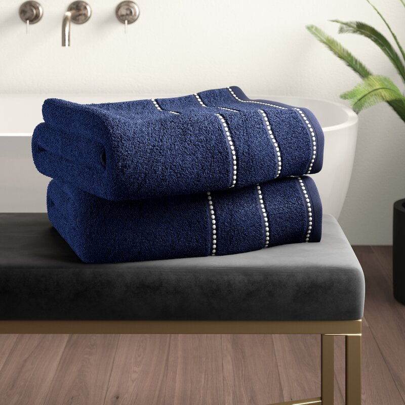 Fleur 2 Piece Classic 100% Cotton Bath Towel Set